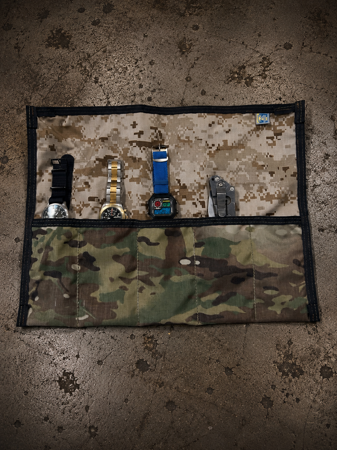 Watch & Folding Knife Roll
